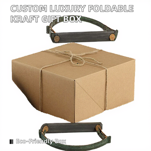 Personalized <b>Kraft</b> Paperboard Gift <b>Boxes</b> with UV Printed Coating and Recyclable Material for Candle and Picture Frame Packaging - Product Image 2