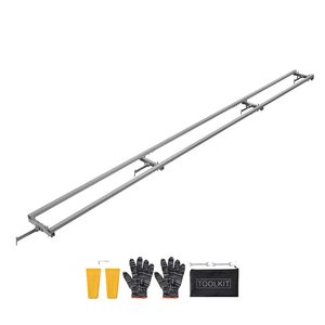 Kit per Sega a Catena con 4 Barre Trasversali da 12 Piedi, Sistema di Guida per Macchine Segatrici, Guide in Alluminio con 2 Cunei - Product Image 1