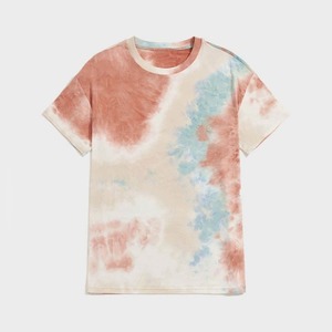 Camiseta de Manga Corta con Cuello Redondo y Estampado Tie-Dye para Hombre, Corte Regular, Diseño Informal con Patrón Tejido - Product Image 2