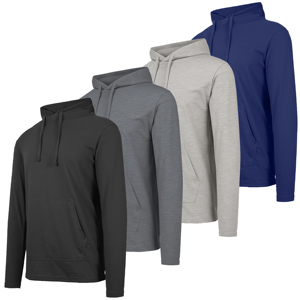 Sweat-shirt décontracté en coton tricoté à capuche noir pour homme, à manches longues, avec poche, coupe classique, pour l'automne et la mode en plein air - Product Image 5
