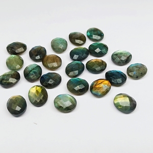 Natural Labradorite Faceted Oval Carved Gemstone Briolette 10x12mm Loose <b>Stone</b> <b>Beads</b> For Jewelry Making Wholesale Bulk Gemstone - Product Image 1