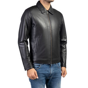Wholesale <b>Leather</b> <b>Jacket</b> for Sale Cheap Price High Quality <b>Mens</b> Womens Fashion Outerwear Custom Design Factory Direct Supplier - Product Image 1
