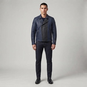 Chaqueta de Cuero Genuino Personalizada para Hombre, Chaqueta de Invierno de Cuero Real, Fabricante Mayorista OEM - Product Image 2