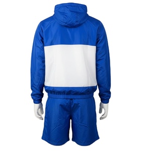 Premium Quality 2026 Men's Casual Solid Windbreaker Shorts Jacket Two-Piece short Set with Reflective <b>Zip</b> and 100% Nylon - Product Image 1