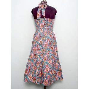 Vintage Inspired Women's Fit & Flare Swing Midi Dress 50s Style Short Sleeve <b>Button</b> Long Dress Customizable Party Casual Dress - Product Image 5