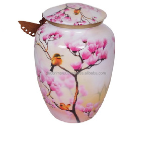 Urne funéraire en métal personnalisée finie de bonne qualité pour cendres humaines Urne décorative en métal pour application adulte urne funéraire - Product Image 1