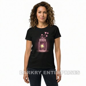 T-shirt orange pour femme avec motif ours en peluche et cœur, tee-shirt personnalisé pour femme, fabricant de t-shirts promotionnels, cadeau d'été - Product Image 6