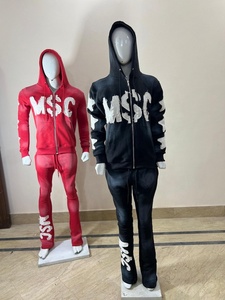 Nuevo Traje de 2 Piezas con Corte de Campana, Lavado y Desgastado, de Algodón Puro Pesado para Hombre, Venta al por Mayor, Chándal Barato 100% Algodón - Product Image 2