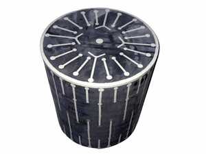 Tabouret console sur pied Belladec, motif marocain moderne, incrustation d'os, fait main, écologique, personnalisé, pour salon et cuisine - Product Image 3