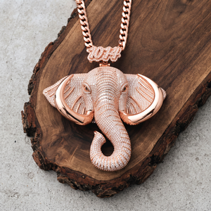 Pendentif Éléphant Hip Hop Personnalisé en Argent 925 avec Diamants Moissanite, Vente en Gros - Product Image 3
