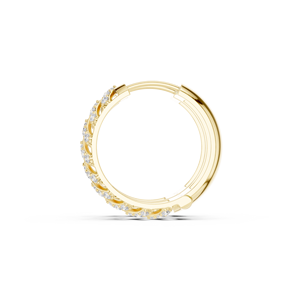 Pendientes de Aro Bali con Circonitas y Diseño de Estrella, Chapados en Oro de 18K y Plata de Ley 925, Joyería Glamurosa y Moderna para Mujer - Product Image 3
