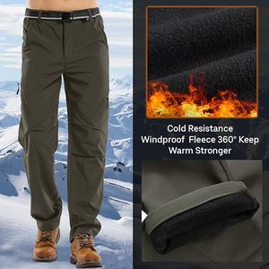 Pantalones Cargo Color Oliva para Hombre con Bolsillos con Cierre, Cintura con Cinturón, Tejido Transpirable de Poliéster para Actividades al Aire Libre - Product Image 3