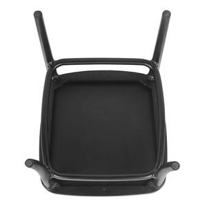 <b>Set</b> <b>of</b> <b>2</b> Black/Natural Rattan <b>Dining</b> Side <b>Chairs</b> with Wood Seat - Product Image 4