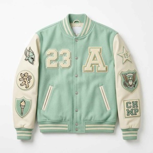 Mens Winter Varsity Jacket Customizable Logos Premium Cotton Blend Sheep <b>Fur</b> Design Perfect for Sports Teams Varsity Jacket - Product Image 1
