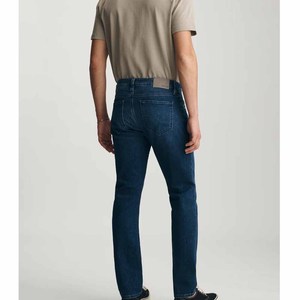 Jeans en denim stretch délavé bleu et noir pour hommes, coupe régulière, style streetwear, qualité supérieure, vente en gros Twin City 2026, ODM - Product Image 5