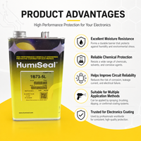 HumiSeal 1B73 Revêtement Conforme en Caoutchouc Synthétique de Silicone 5L, Séchage Rapide, UV Fluorescent Transparent, Origine US, Protection PCB