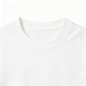 T-shirt en coton blanc pour homme, coupe classique, manches courtes, col rond, jersey uni, streetwear, impression de logo personnalisée - Product Image 4