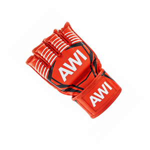 Gants de MMA en cuir personnalisés, demi-doigts, bleus, avec fermeture Velcro, pour arts martiaux adultes - Product Image 3