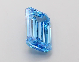 Magnifique diamant bleu taille émeraude de 5 carats, rare, de couleur fantaisie, taille étagée, diamant non monté pour un chef-d'œuvre de joaillerie de luxe sur mesure - Product Image 2