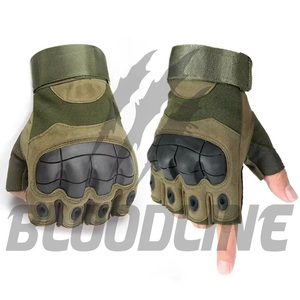 Half Finger Tactical <b>Gloves</b> Wrist Length Breathable PU Sporty Style for Outdoor Sports Use Spring Summer - Product Image 3