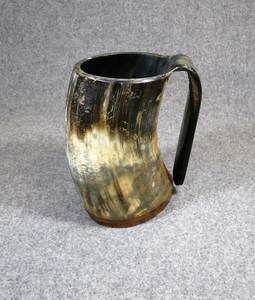 Coupe à boire en corne de buffle naturelle de haute qualité, faite à la main, style viking, mug à bière, écologique, réutilisable, lavable, personnalisable - Product Image 2