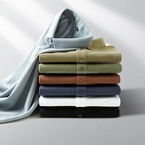 NUEVA Camiseta Polo Personalizada con Logotipo Bordado, Suave, de Alta Calidad, Fabricantes al por Mayor, Camiseta Polo de Golf de Algodón CVC Sólido para Hombre, de Secado Rápido - Product Image 3