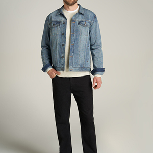 Custom Logo Denim Jacket Men Designer Men Casual Denim Jacket OEM Male Best Quality Denim Jackets for <b>Boys</b> - Product Image 1
