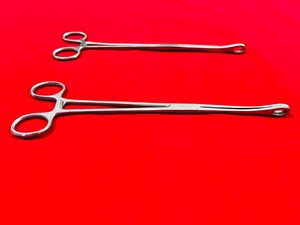 Pinzas de Esponja Foerster de 7'', Rectas y Curvas, con Mordazas de Bucle Serradas, Instrumentos Quirúrgicos de Sujeción, Pinzas de Acero Inoxidable - Product Image 5