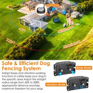 Sistema di Recinzione Elettrica Wireless per Cani da 328FT con Collare Ricevitore GPS e Monitoraggio della Posizione - Categoria Prodotto: Localizzatore per Animali Domestici - Product Image 4