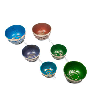 Bộ 7 Bát Hát Tây Tạng Luân Xa Bát Hát Chữa Lành Thiền Phật Giáo Yoga Màu Đỏ Xanh Lam Xanh Tím - Product Image 1