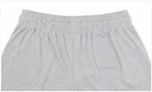 Shorts de basketball en maille unie 100 % coton, dernier design, avec logo frontal, double couche de maille, entrejambe de 7 pouces, poches zippées - Product Image 4