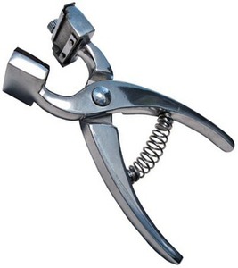 Équipement vétérinaire : Pince à tatouer pour animaux de compagnie, modèle standard 3/8, 4 chiffres, pour tatouage d'oreilles, en aluminium moulé sous pression - Product Image 1