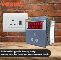 Voltmeter Digital DC Yokins Y7-DV 0-500V DC 4 Digit Kelas Akurasi 1.0 Fase Tunggal 72x72mm Panel Meter dengan Garansi 1 Tahun