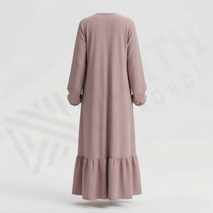 2025 OEM Kimono Abaya pour femmes musulmanes, en tissu polyester épais, doux et très extensible, col en V, manches longues, pour fêtes, Ramadan, mariages - Product Image 2