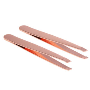 Pinzas de Punta Inclinada de Alta Precisión para Cejas, Barba y Puntos Negros, Color Negro - Product Image 4