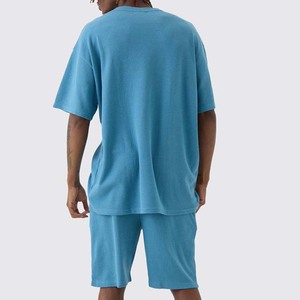 Nouvel ensemble court tricoté décontracté pour homme, imprimé, coupe régulière, respirant, en polyester/coton de haute qualité, idéal pour l'été (OEM/ODM) - Product Image 5