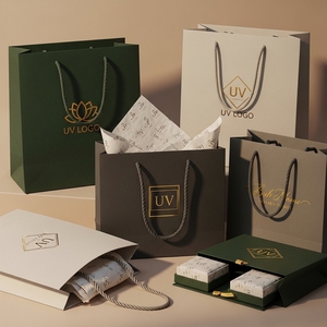 ถุงกระดาษใส่เครื่องประดับสั่งทำพิเศษพร้อมพิมพ์โลโก้ด้วย UV รีไซเคิลได้และย่อยสลายได้เพื่อการตกแต่งบรรจุภัณฑ์ของขวัญที่เป็นมิตรกับสิ่งแวดล้อม - Product Image 5