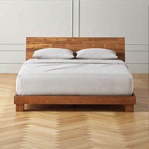 Nueva Llegada, Muebles de Dormitorio Modernos y Sencillos para Hotel, Cama de Madera Maciza - Product Image 3