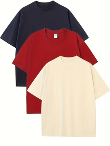 Fashion Unisex 100% Pure Cotton Crew Neck T-Shirts 100% Pure Cotton Comfortable Stylish & Casual Trendy Breathable Korean Style - Product Image 4
