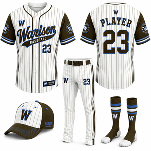 Customized Baseball Jersey Set Solid Color Breathable Unisex Plus Size Sportswear Softball Training Uniform Kit - Product Image 5