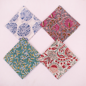 Pañuelo Cuadrado de Algodón Estampado Artesanal de Moda Sostenible de Lujo, Pañuelo Suave para Mujer para Actividades al Aire Libre - Product Image 4