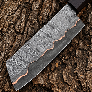 Nouvelle édition de luxe, couteau de chef japonais en acier damas cuivré, lame de 8 pouces, couteau de cuisine pour découper la viande, couteau de chef pour barbecue - Product Image 3