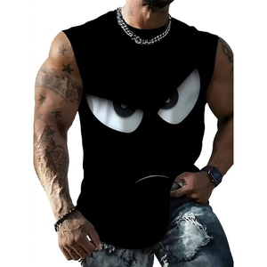 Custom Design Camouflage <b>Men's</b> Tank Top Gym Muscle <b>Singlet</b> Breathable Workout Sleeveless Tee - Product Image 6