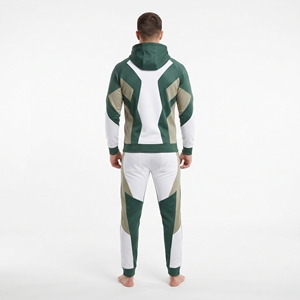 Custom Printed Men's Tracksuit Cotton Polyester Sublimation Sportswear Breathable <b>Long</b> <b>Sleeve</b> <b>Top</b> Drawstring Jogger Pants Active - Product Image 6