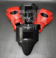 Ensemble de gants de boxe personnalisables en cuir de vachette véritable avec rembourrage épais à 4 couches, respirants et antidérapants