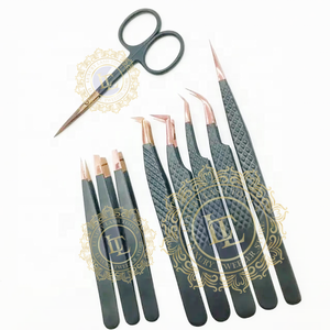 แหนบคิ้วกริปเพชรสีโรสโกลด์เคลือบผงสีดำด้านฉลากตามสั่ง - Product Image 5