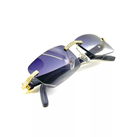 Lunettes de soleil de forme rectangulaire à la mode de marque supérieure D VVS Moissanite Diamond Lunettes pour femmes hommes