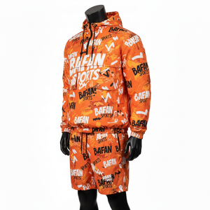 Conjunto Deportivo de Invierno para Tallas Grandes, Estampado, Estilo Urbano, Informal, Sudadera Holgada, Pantalones Anchos, Algodón Orgánico, Resistente al Viento, Cálido, Unisex - Product Image 4