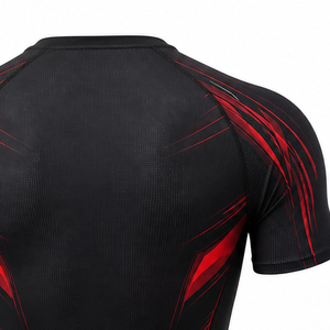 Ensemble de vêtements de sport pour hommes, t-shirt et short de course, entraînement en salle de sport, fitness, respirant, léger, maille, séchage rapide - Product Image 4