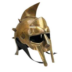 Casco de Gladiador Antiguo de Metal, Casco Decorativo de Guerrero Espartano, Armadura Medieval, Disfraz Coleccionable, Decoración para el Hogar - Product Image 1